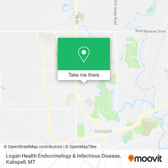 Mapa de Logan Health Endocrinology & Infectious Disease