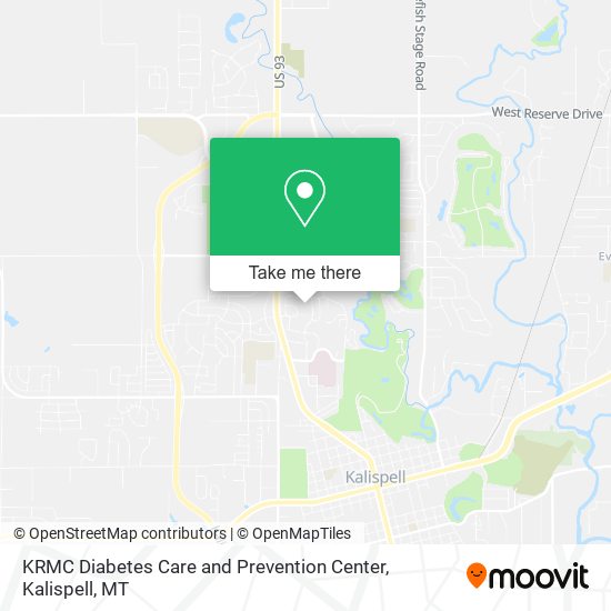 Mapa de KRMC Diabetes Care and Prevention Center