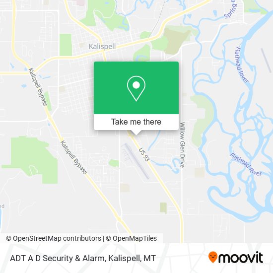 Mapa de ADT A D Security & Alarm