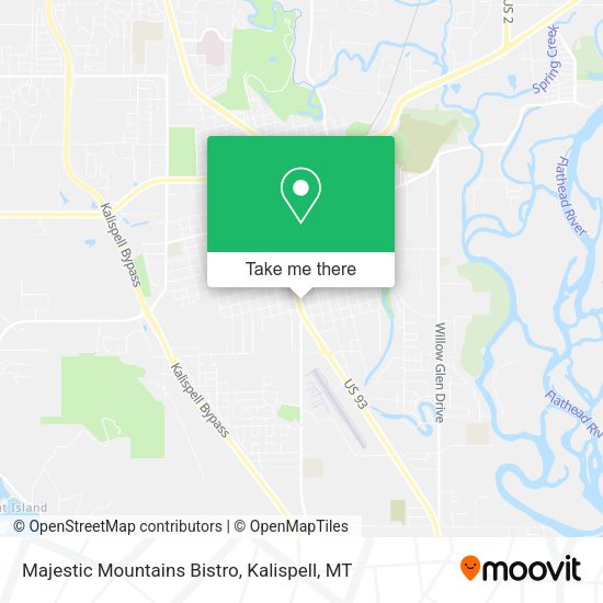 Majestic Mountains Bistro map