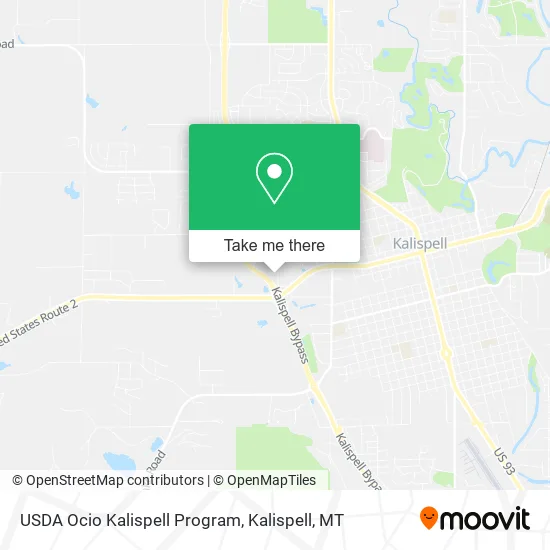USDA Ocio Kalispell Program map