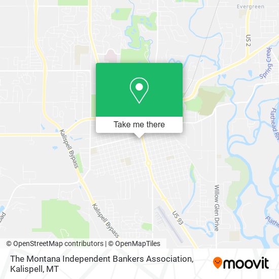 The Montana Independent Bankers Association map