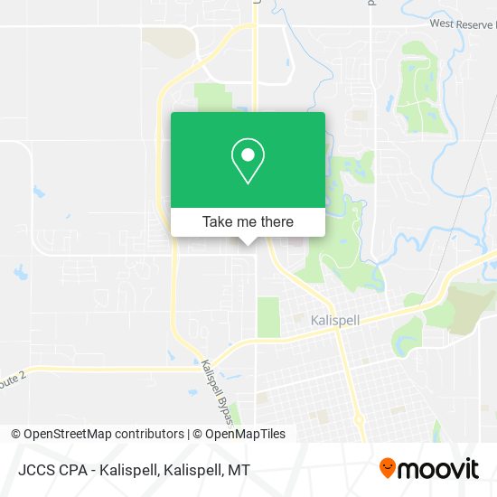 Mapa de JCCS CPA - Kalispell
