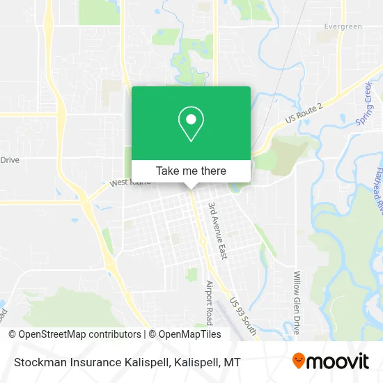 Stockman Insurance Kalispell map