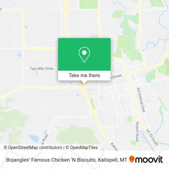 Bojangles' Famous Chicken 'N Biscuits map