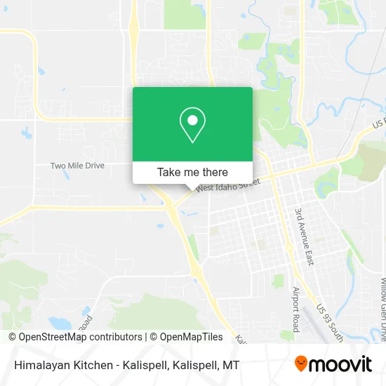 Himalayan Kitchen - Kalispell map