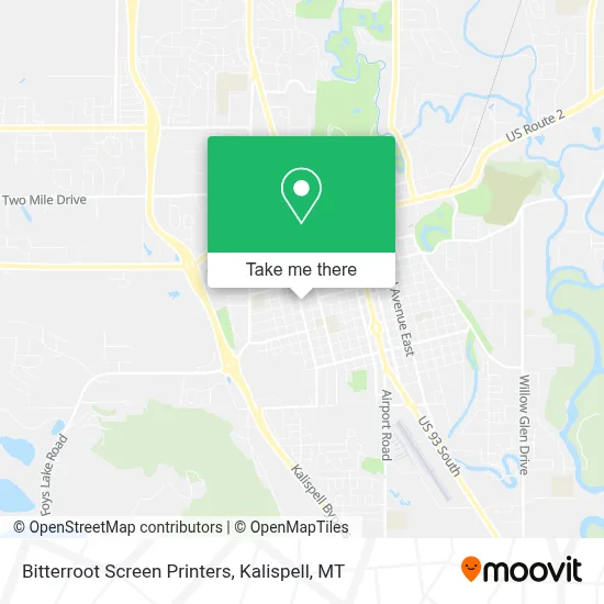 Bitterroot Screen Printers map