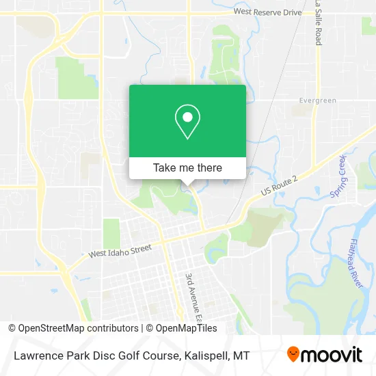 Lawrence Park Disc Golf Course map