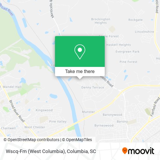 Wscq-Fm (West Columbia) map