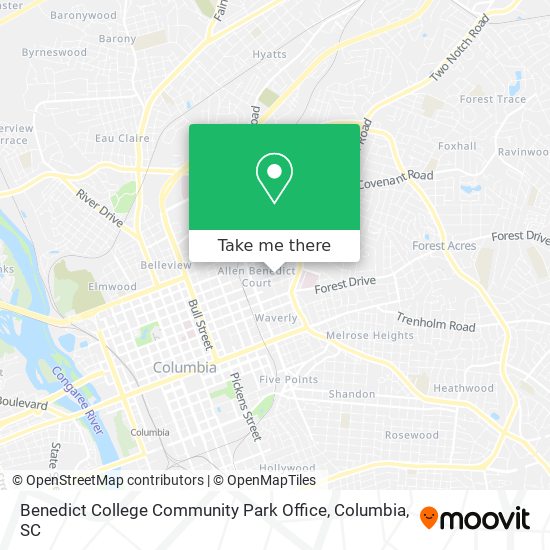 Mapa de Benedict College Community Park Office