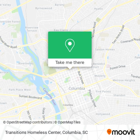 Mapa de Transitions Homeless Center