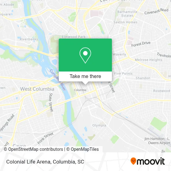 Colonial Life Arena map