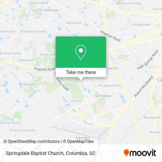 Springdale Baptist Church map