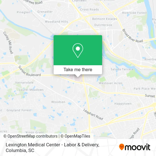 Lexington Medical Center - Labor & Delivery map