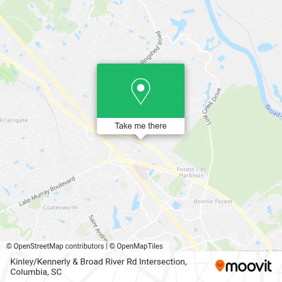 Kinley / Kennerly & Broad River Rd Intersection map