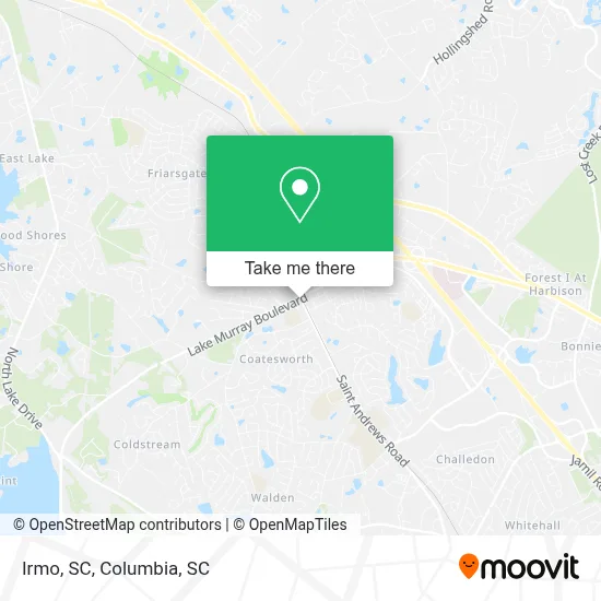 Irmo, SC map