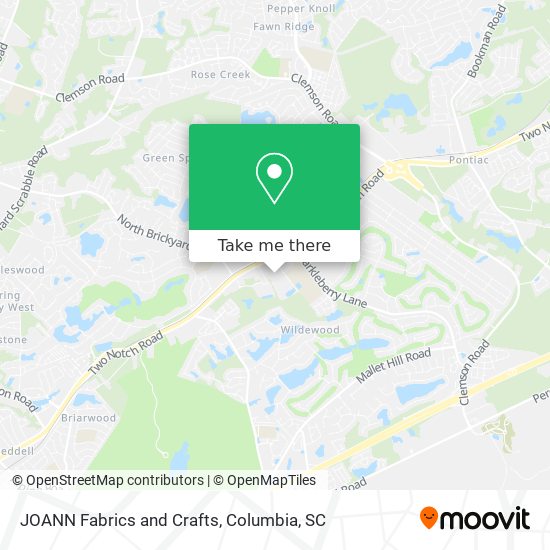 JOANN Fabrics and Crafts map