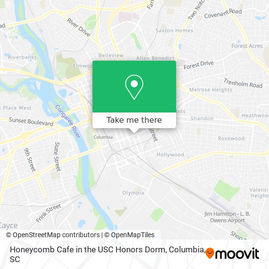 Honeycomb Cafe in the USC Honors Dorm map
