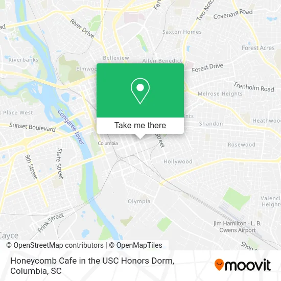 Honeycomb Cafe in the USC Honors Dorm map