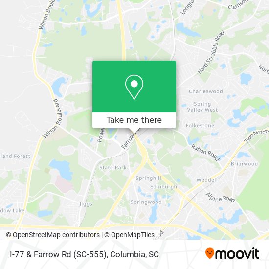 I-77 & Farrow Rd (SC-555) map