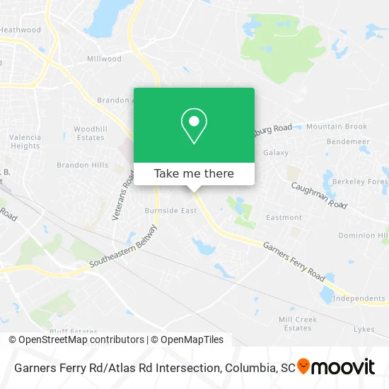 Mapa de Garners Ferry Rd / Atlas Rd Intersection