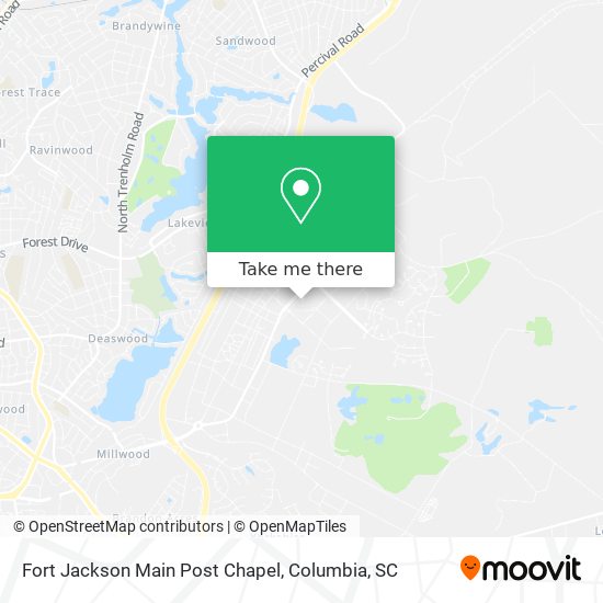 Fort Jackson Main Post Chapel map