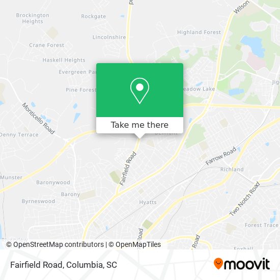 Fairfield Road map