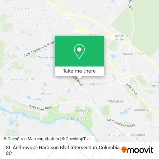Mapa de St. Andrews @ Harbison Blvd Intersection