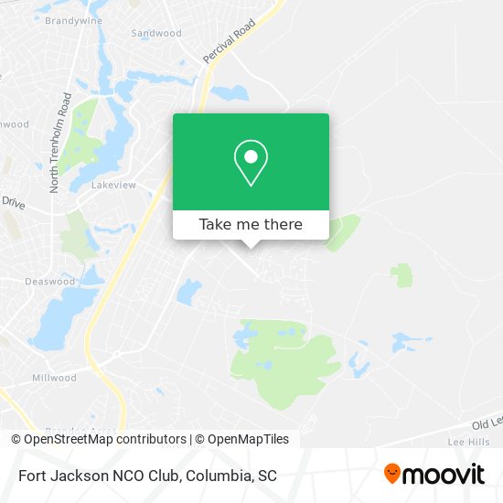 Fort Jackson NCO Club map