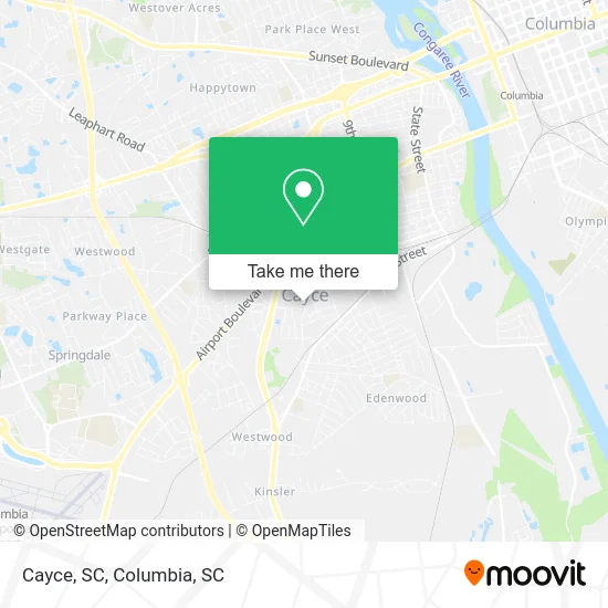 Cayce, SC map