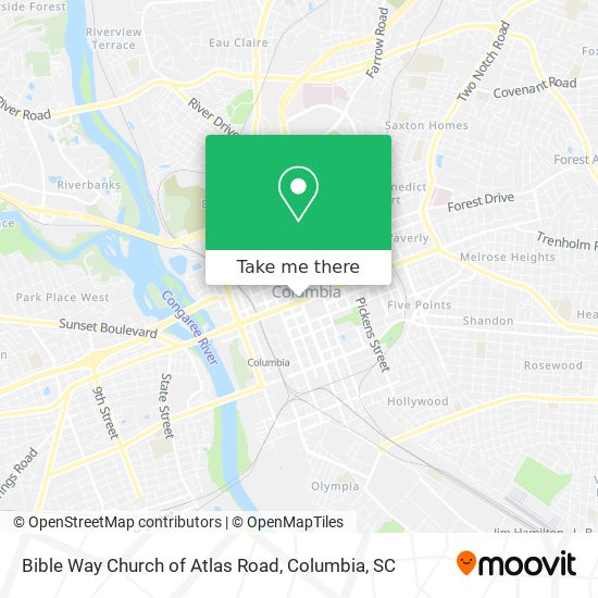 Bible Way Church of Atlas Road map