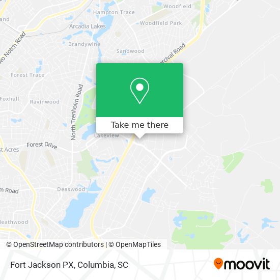 Fort Jackson PX map