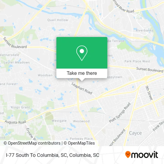 I-77 South To Columbia, SC map