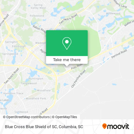 Blue Cross Blue Shield of SC map