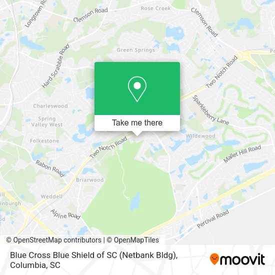 Blue Cross Blue Shield of SC (Netbank Bldg) map