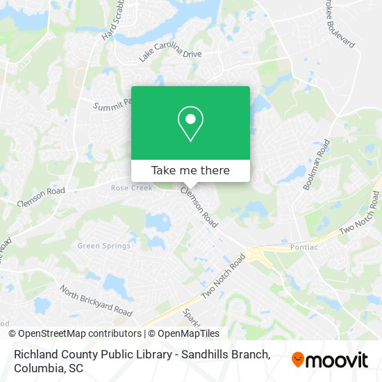 Richland County Public Library - Sandhills Branch map
