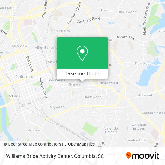 Williams Brice Activity Center map