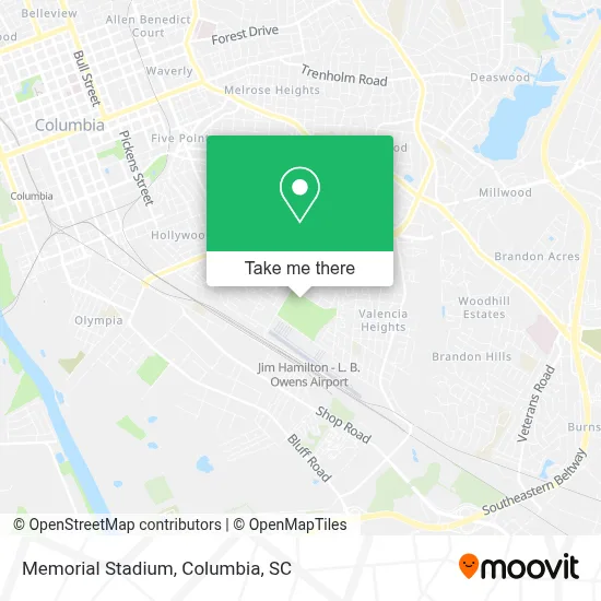 Memorial Stadium map