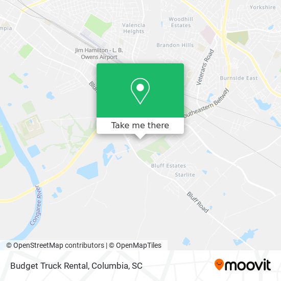 Budget Truck Rental map