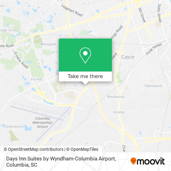 Days Inn Suites by Wyndham-Columbia Airport map