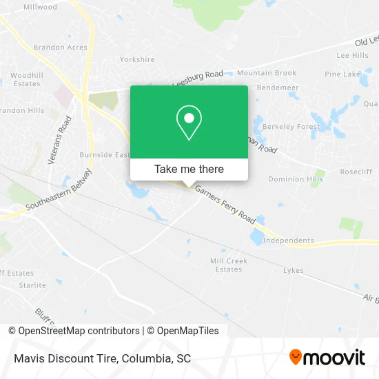 Mavis Discount Tire map