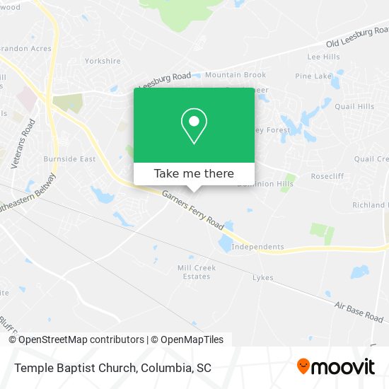 Temple Baptist Church map