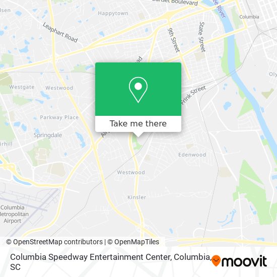 Columbia Speedway Entertainment Center map