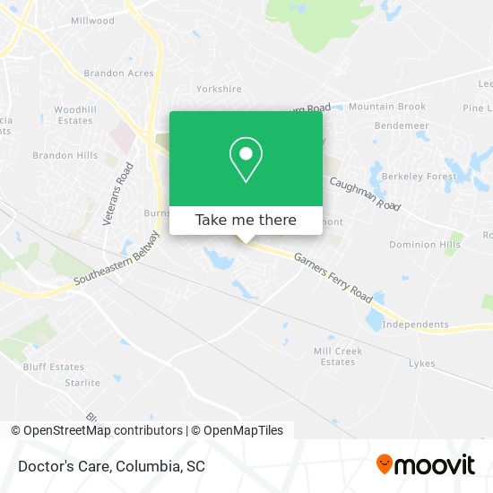 Doctor's Care map