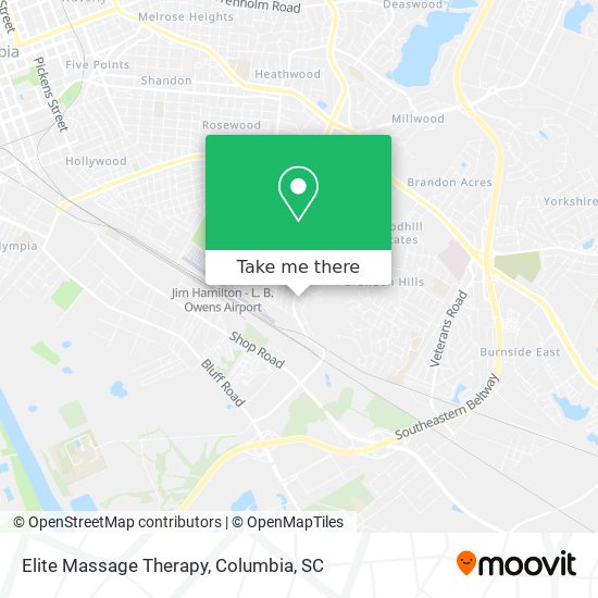 Elite Massage Therapy map