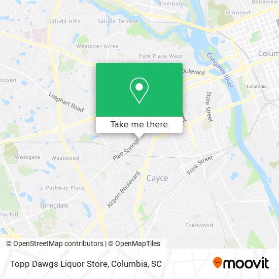 Mapa de Topp Dawgs Liquor Store