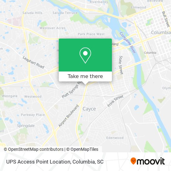 UPS Access Point Location map