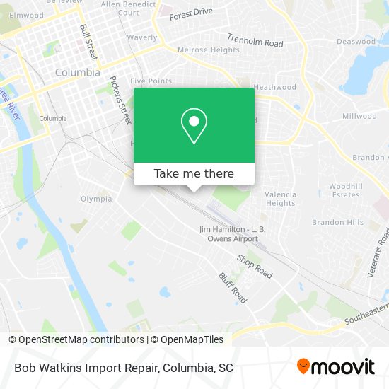 Mapa de Bob Watkins Import Repair