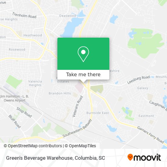 Green's Beverage Warehouse map