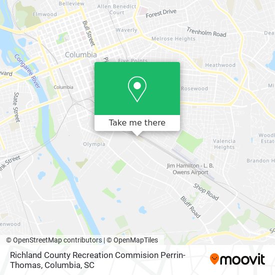 Richland County Recreation Commision Perrin-Thomas map